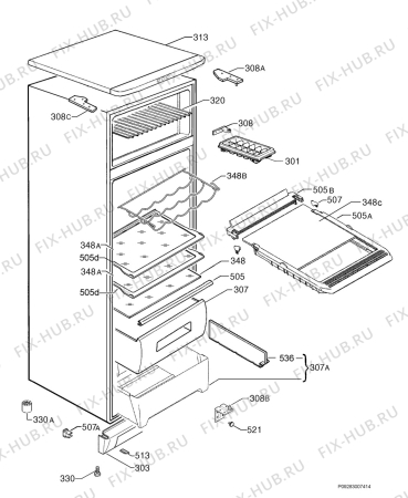 Взрыв-схема холодильника Aeg Electrolux S71310DT - Схема узла Housing 001